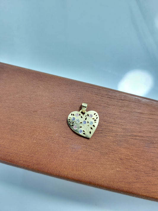 Dije corazón  oro 10k
