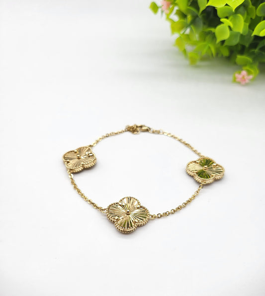 Pulsera Clover en Oro Italiano 14K