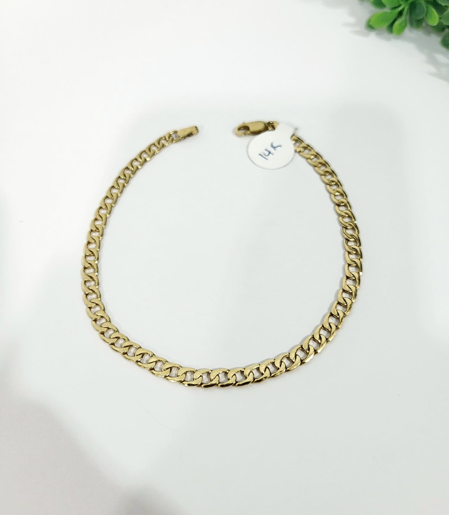 Pulsera Cubana en Oro Italiano 14K