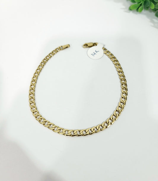 Pulsera Cubana en Oro Italiano 14K