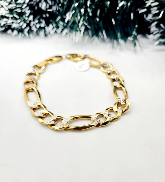 Pulsera 3 + 1 Diamantada 10K