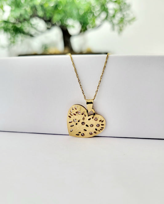 Cadena corazón 10k