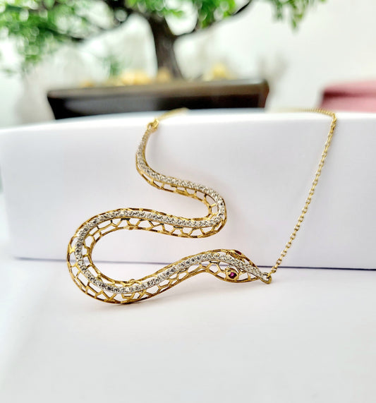 Gargantilla de serpiente oro 10k