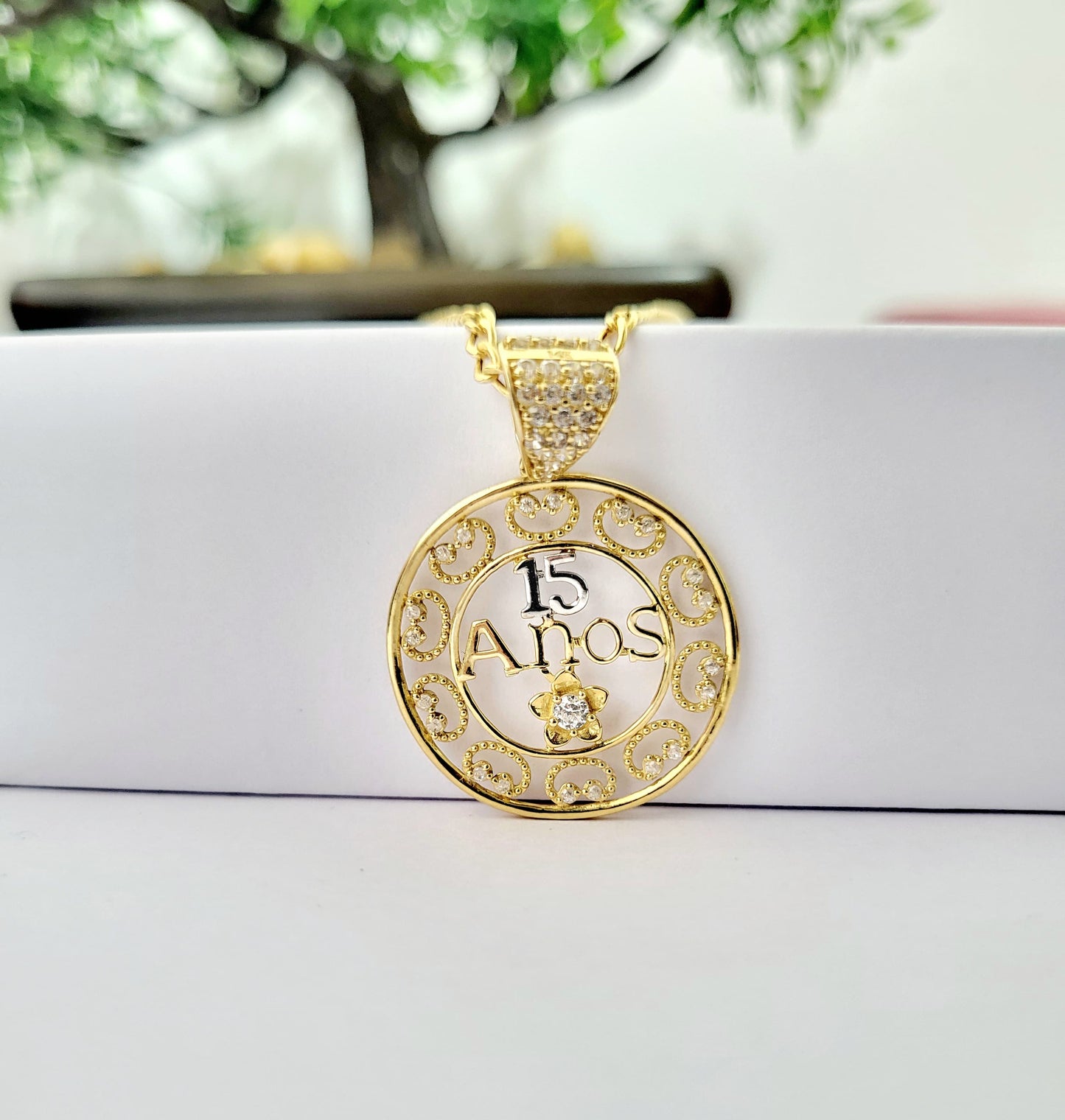 Cadena de 15 años oro 14k
