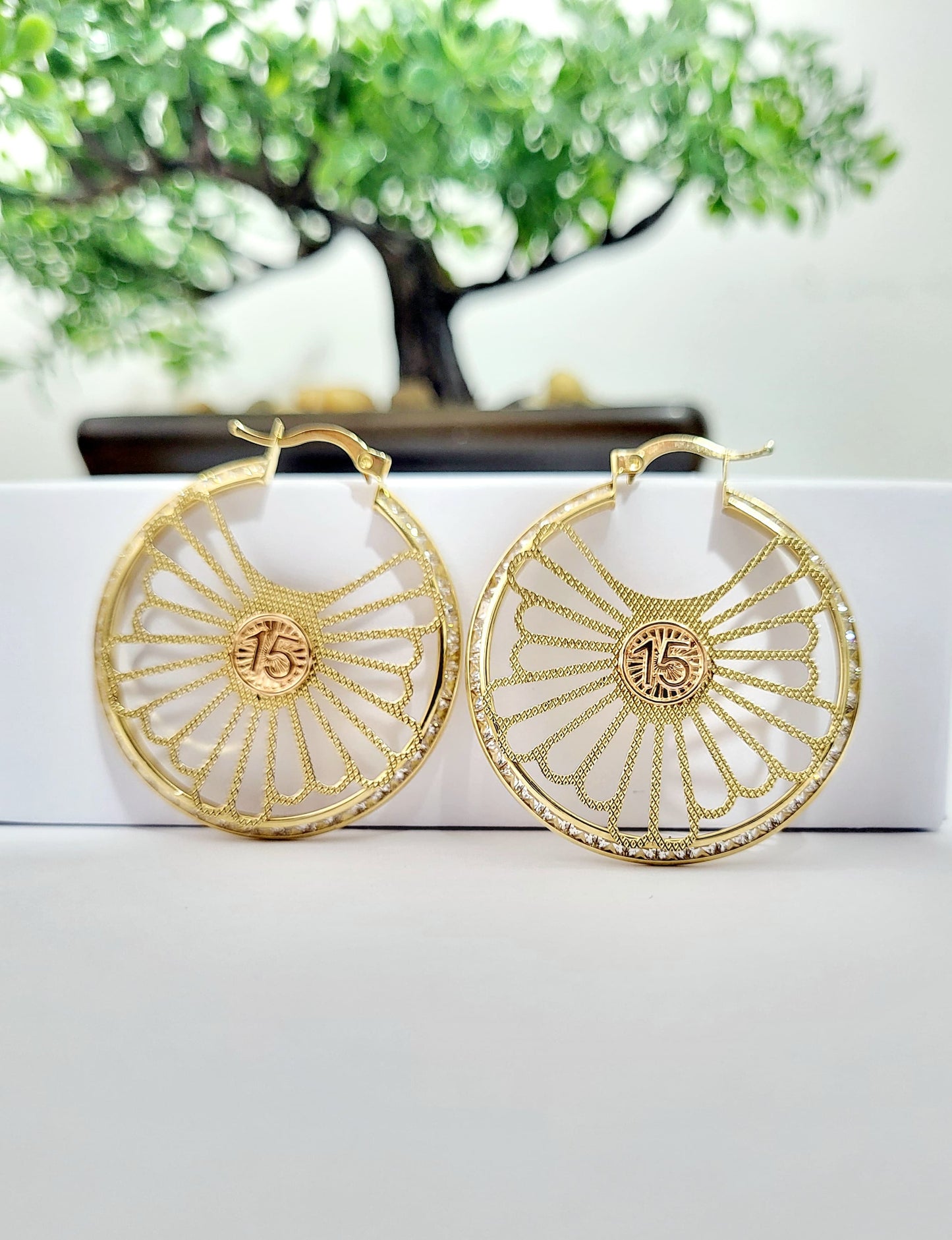 Argollas de Oro 14K Especiales de 15 Años