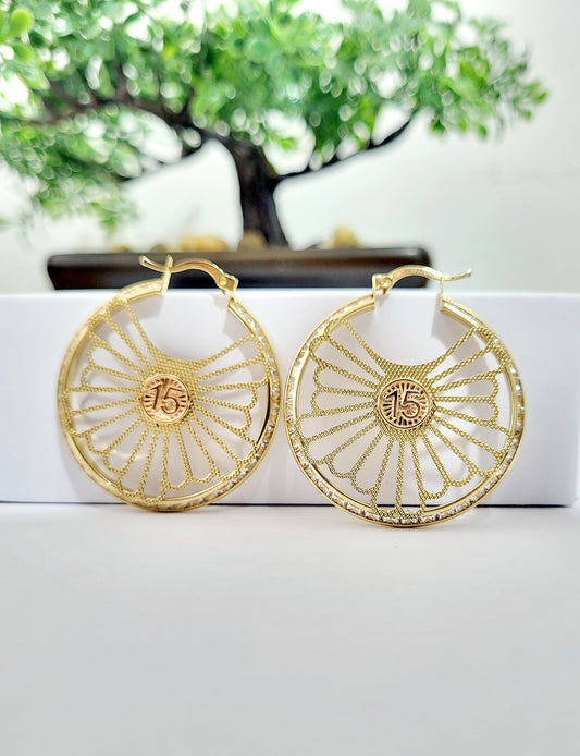Argollas de Oro 14K Especiales de 15 Años