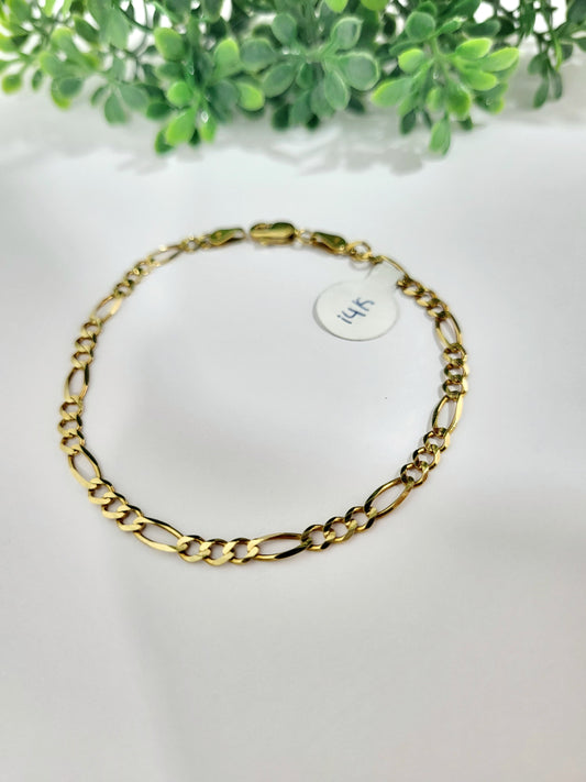 Pulsera 3+1 en Oro Italiano 14K
