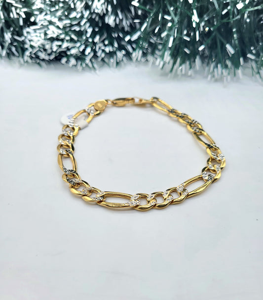 Pulsera 3 + 1 Diamantada 10K