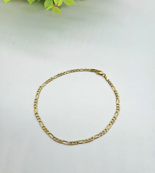 Pulsera 3+1 Diamantada Delgado 10K